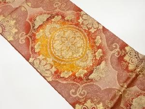 華紋に花唐草模様織出し袋帯